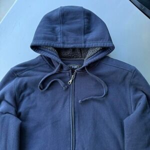 Navy blue Berkley Jensen fleece lined hoodie